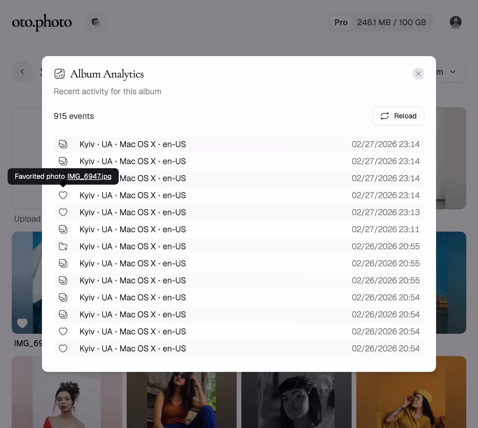 Analytics for every album